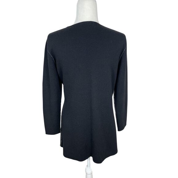 Neiman Marcus Cashmere Blend Open Cardigan Sweater Size  Medium Quiet Luxury - Picture 9 of 14